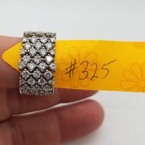 Victoria Wieck Sterling Silver Absolute (CZ) Flexible Eternity Ring